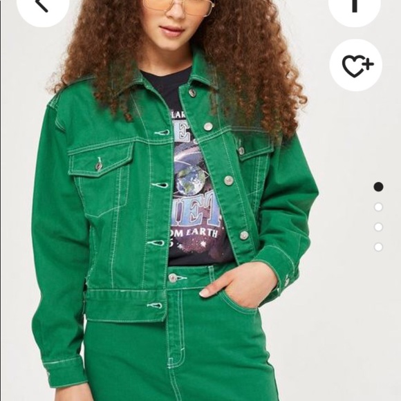 jean jacket and matching skirt